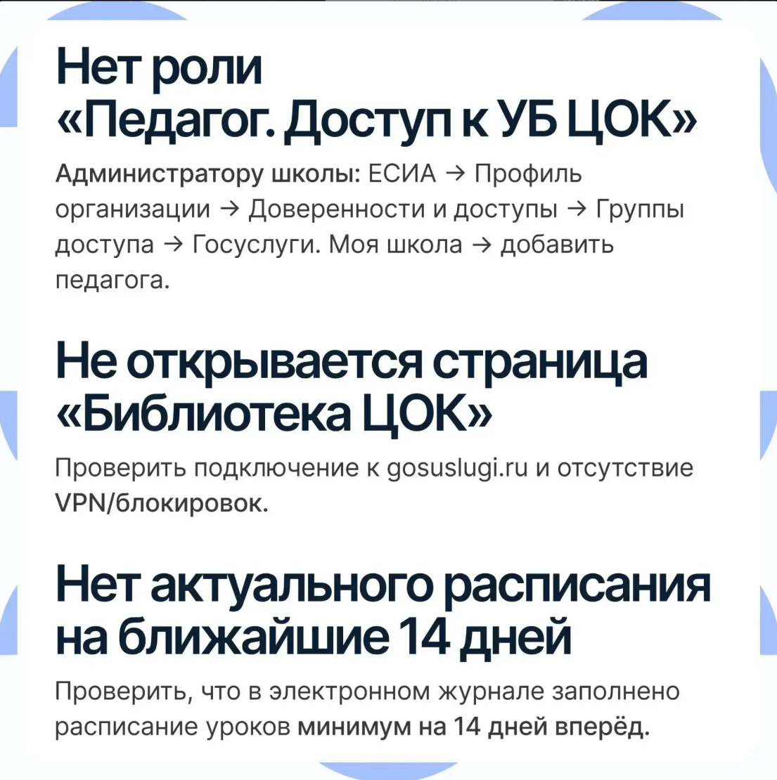 Проверка роли и расписания